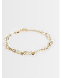 ASOS - Faux Pearl Star And Chain Bracelet - Lyst