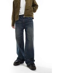 The Ragged Priest - Dark Dirty Wash Wide Fit Jeans - Lyst