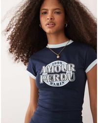 ASOS - Baby Ringer Tee With Amour Perdu Graphic - Lyst