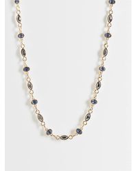 ASOS - Stationed And Charcoal Crystal Necklace - Lyst