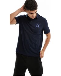 Armani Exchange - Chest Logo Polo Shirt - Lyst