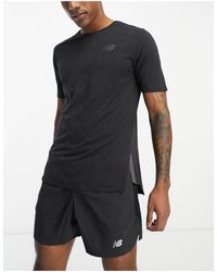New Balance - Camiseta negra - Lyst