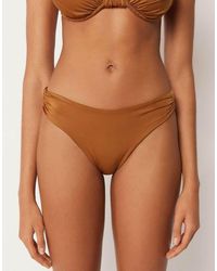Calzedonia - Shiny Satin Brazilians Bikini Bottoms - Lyst