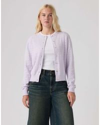 Levi's - Supersoft Pointelle Crewneck Cardigan - Lyst