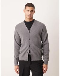 ASOS - Relaxed Knitted V-neck Cardigan - Lyst