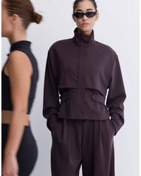 Oysho - Short Piqué Belted Jacket With Belt - Lyst