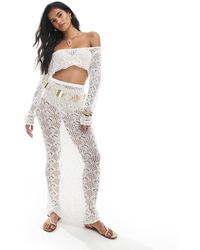 Miss Selfridge - Gehaakte Lange Strandrok - Lyst