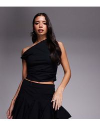 Kaiia - Exclusive Cotton Rich Stretch Volume Godet Mini Skirt - Lyst