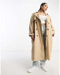 ONLY - Double Breasted Trenchcoat - Lyst
