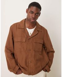 Mango - Linen Mix Overshirt - Lyst