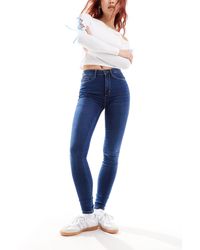 ONLY - Royal - jean skinny à taille haute - moyen - Lyst