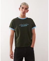 Reclaimed (vintage) - – kastiges ringer-t-shirt im cropped-stil - Lyst