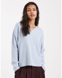 ONLY - Pull souple à col en v - clair - Lyst