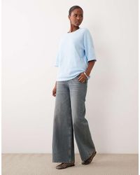 Vila - Short Sleeve Boxy Soft Knitted T-shirt - Lyst