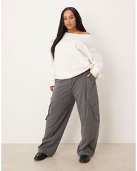 ASOS - Curve Tailored Utility Barrel Pants - Lyst
