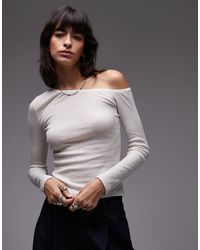 ASOS - Sheer Asymmetric Second Skin Top - Lyst