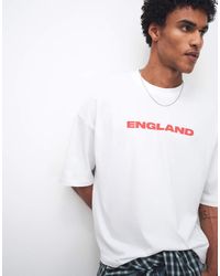 ASOS - Boxy Oversized T-Shirt With England Football Graphic - Lyst