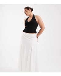 ASOS - Asos Design Curve Cotton Godet Maxi Skirt - Lyst