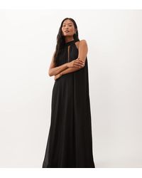 LACE & BEADS - Sleeveless Choker Detail Trapeze Maxi Dress - Lyst