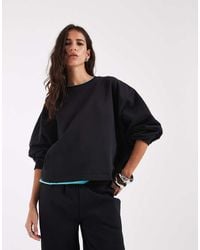 ASOS - Boxy Oversized Brushback Sweat - Lyst
