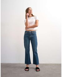 TOPSHOP - Cropped Kick Flare Jeans - Lyst