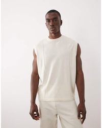 ASOS - Oversized Knitted Vest With Piping Detail - Lyst