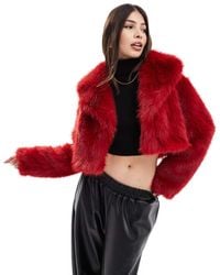 Miss Selfridge - Faux Fur Crop Jacket - Lyst