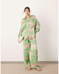 ASOS - Oversized Elegante Broek Met Wijde Pijpen - Lyst