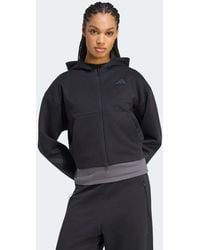 adidas Originals - Adidas Z.n.e. Cropped Full Zip Sweatshirt - Lyst