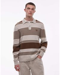 DOUBLE A by WOOD WOOD - 100% Cotton Curt Long Sleeve Polo - Lyst