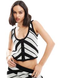 ASOS - Top A Rayas De Tirantes De Punto De (Parte De Un Conjunto) - Lyst