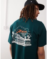 adidas Originals - Camiseta Verde Con Estampado Gráfico De Club De Campo De Adidas Sportswear - Lyst