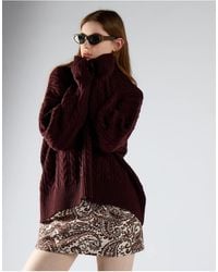 Glamorous - Cable Knit Crew Neck Jumper - Lyst