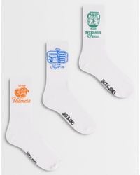Jack & Jones - 3 Pack Of Socks With Location Graphics - Lyst