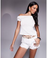 ASOS - One Shoulder Boucle Knitted Top - Lyst