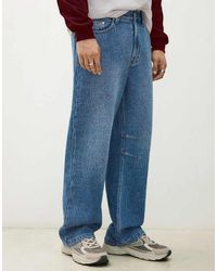 Bershka - Textured baggy Jeans - Lyst