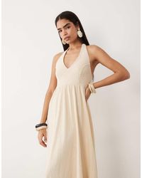 ASOS - Crochet Halter Midi Dress - Lyst