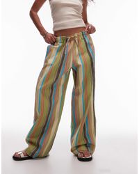 TOPSHOP - Linen Balloon Trouser - Lyst
