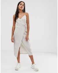 Bershka Jurk Met Overslag - Wit