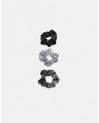 Stradivarius - Set Of 3 Satin Scrunchies - Lyst