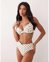Peek & Beau - High Waist Bikini Bottom With Trim Detail - Lyst