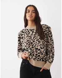 ASOS - Drop Shoulder Pad Longline Jumper - Lyst