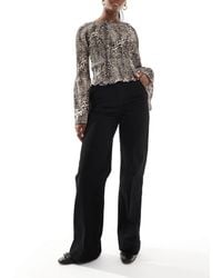 ASOS - Tailored Wide Leg Jeans With Front Crease - Lyst