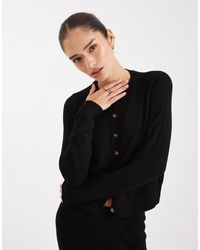 Vero Moda - Soft Knit Button Up Cardigan - Lyst