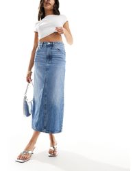 & Other Stories - Gonna lunga di jeans a colonna lavaggio - Lyst