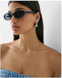 Bershka - Oval Resin Sunglasses - Lyst