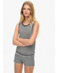 Superdry - Athletic Essentials Jersey Stripe Tank Top - Lyst