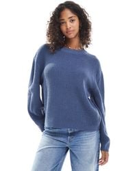 ONLY - Round Neck Rib Knitted Jumper - Lyst