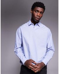 ASOS - Camisa Oxford De Corte Cuadrado Extragrande Sin Aberturas De (Parte De Un Conjunto) - Lyst