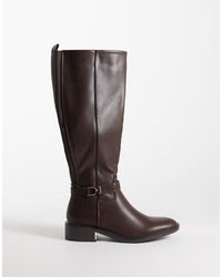 SEQWL - Latte Buckle Riding Boots - Lyst
